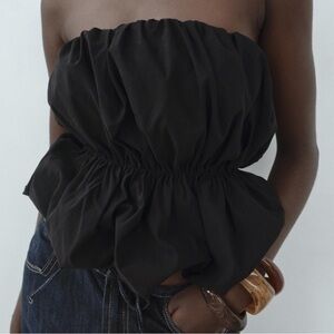 Zara Stretchy Bubble Bandeau Top